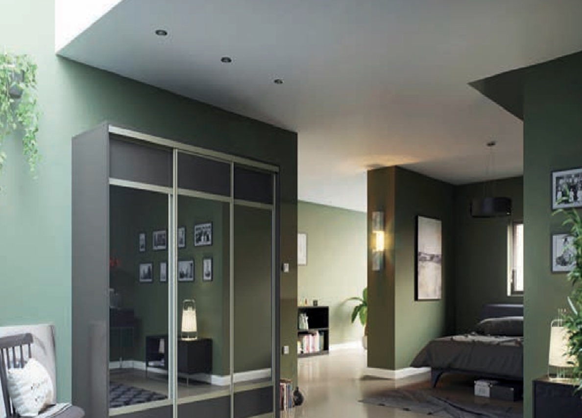 Glide sliding wardrobe doors in a fitted interior