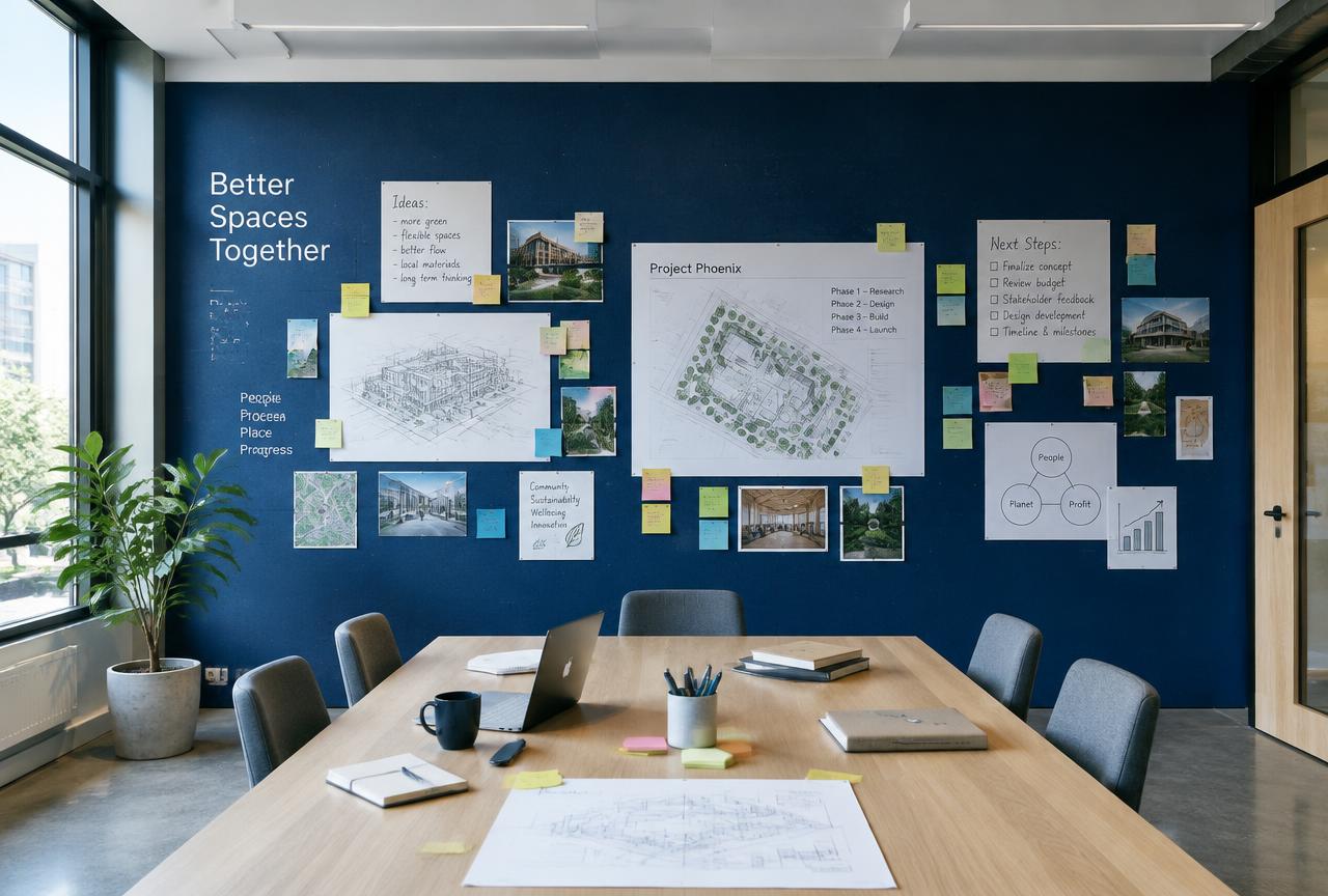 Workplace application of Bulletin Board linoleum