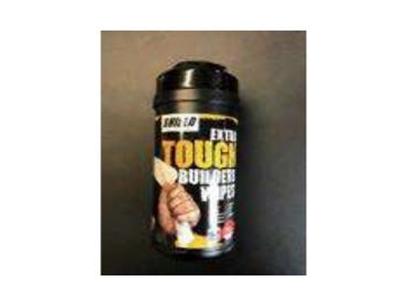 Extra tough builders wipes tub