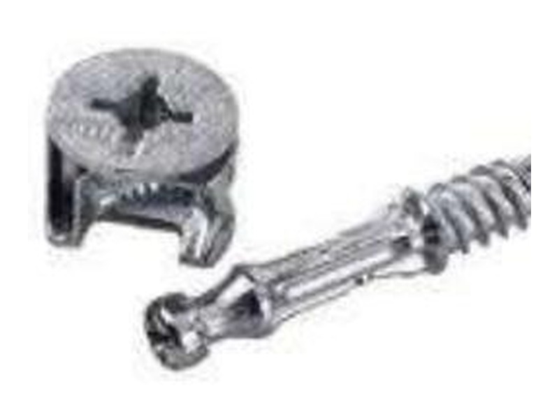 Zinc cam lock with dowel pin