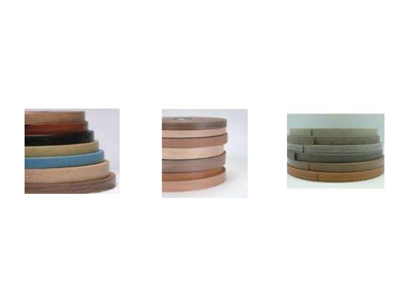 Melamine, real wood and PVC pre-glued edging rolls