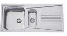 Evo 100 1.5 bowl inset kitchen sink, item EVO100