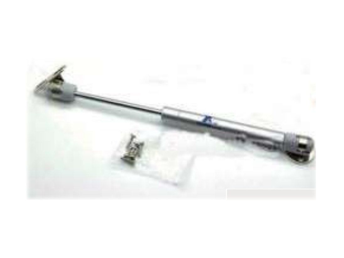 Gas lift strut for lift-up cabinet doors