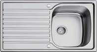 Nero Apollo 946 single bowl inset kitchen sink, item APOLLO946SINGLEBOWLSINK