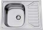 Okio 65 Flat single bowl inset kitchen sink, item OKIO65FLAT