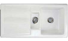 RAK Gourmet 1.5 bowl 1.5 bowl ceramic kitchen sink, item RAK1.5GOURMET