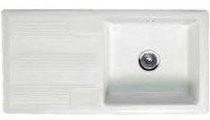 RAK Gourmet 100 single bowl & drainer single bowl ceramic kitchen sink, item RAKSBSDGOURMET100
