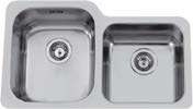 Rodi Duo 90 (left or right hand) double bowl undermount kitchen sink, item RODILHDUO90 / RODIRHDUO90