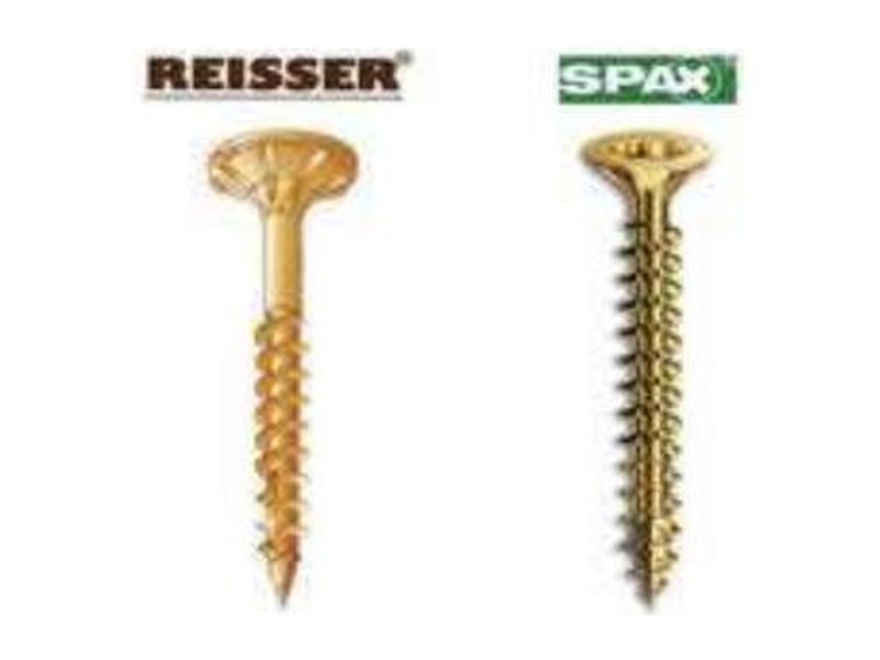 Reisser and Spax yellow passivated wood screws