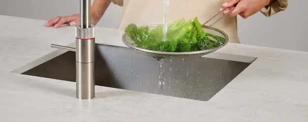 Quooker tap used for blanching vegetables